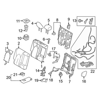 Lexus OE - Seats & Tracks - Second Row Seats (60% Side, Bench Seat, Seat Back Components)