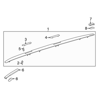 Lexus OE - Roof - Exterior Trim (Standard Roof)