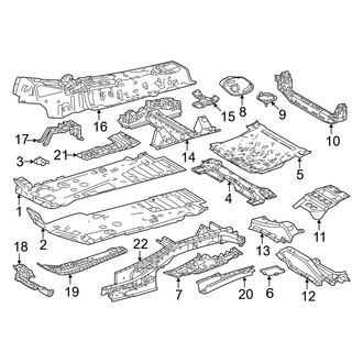 Lexus OE - Pillars, Rocker & Floor - Floor & Rails