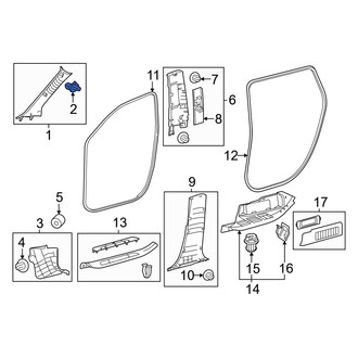 Lexus OE - Body A-Pillar Trim Panel Clip