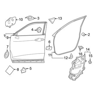 Lexus OE - Front Door - Door & Components