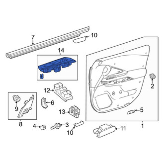 Lexus OE - Front Left Door Switch Trim Panel