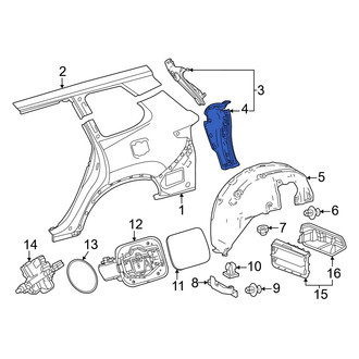 Lexus OE - Rear Left Quarter Panel Gutter