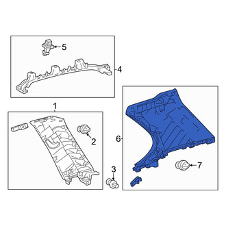 Lexus OE - Rear Right Upper Interior Quarter Panel Trim Panel