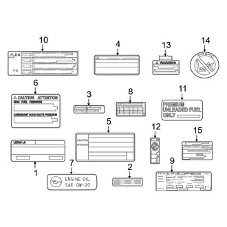 Lexus OE - Information Labels - Labels