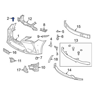 Lexus OE - Bumper Cover Retainer