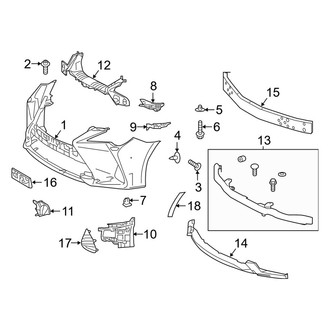 Lexus OE - Front Bumper & Grille - Bumper & Components