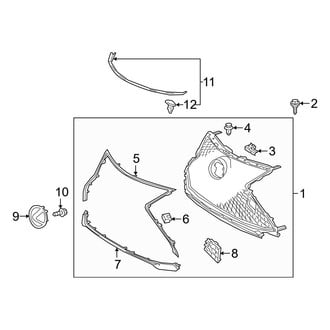 Lexus OE - Front Bumper & Grille - Grille & Components