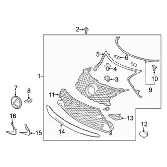 Lexus OE - Front Bumper & Grille - Grille & Components (F Sport)