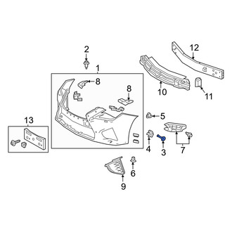 Lexus OE - Bumper Cover Retainer
