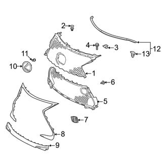 Lexus OE - Front Bumper & Grille - Grille & Components