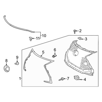 Lexus OE - Front Bumper & Grille - Grille & Components
