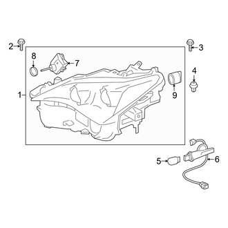 Lexus OE - Front Lamps - Headlamp Components (Single Beam)