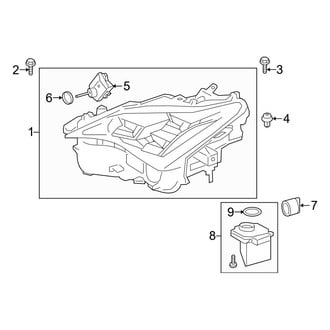 Lexus OE - Front Lamps - Headlamp Components (Triple Beam)