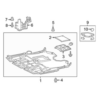 Lexus OE - Radiator Support - Splash Shields (RWD)