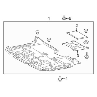Lexus OE - Radiator Support - Splash Shields (AWD)