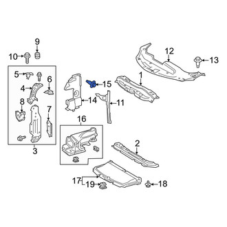 Lexus OE - Radiator Support Air Deflector Clip
