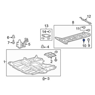 Lexus OE - Bumper Splash Shield Grommet