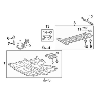 Lexus OE - Radiator Support - Splash Shields