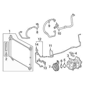 Lexus OE - Air Conditioner & Heater - Condenser, Compressor & Lines (2.0L / 3.5L)