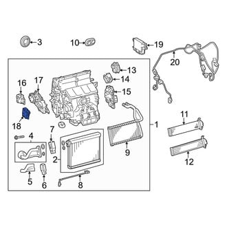 Lexus OE - Front Left HVAC Blend Door Actuator