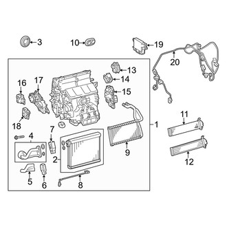 Lexus OE - Air Conditioner & Heater - Evaporator & Heater Components