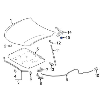 Lexus OE - Hood Hinge Seal