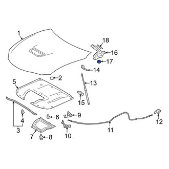 Lexus OE - Hood Hinge Seal