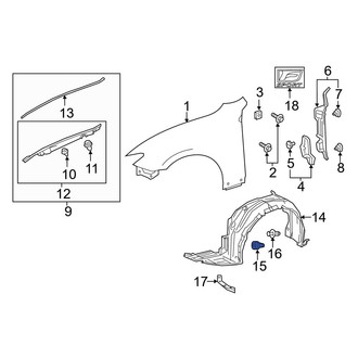 Lexus OE - Fender Liner Retainer