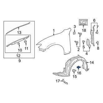 Lexus OE - Fender Liner Retainer