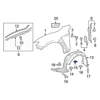 Lexus OE - Fender Liner Retainer