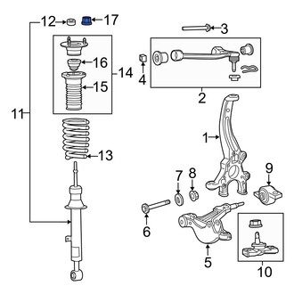 Lexus OE - Suspension Shock Absorber Mount Nut