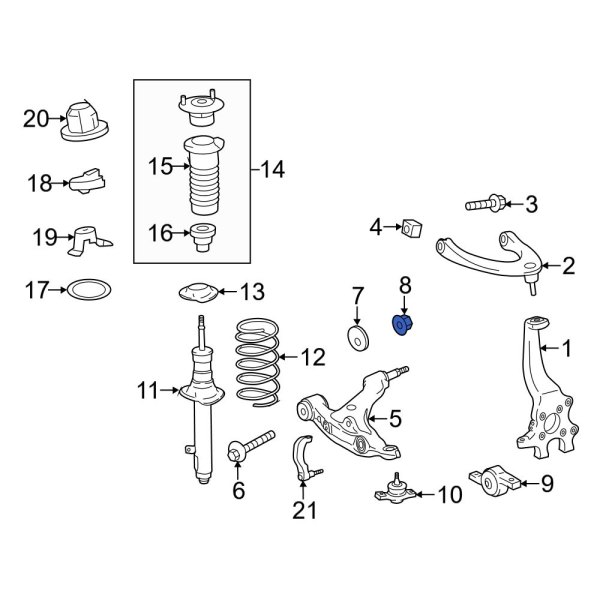 Suspension Control Arm Nut