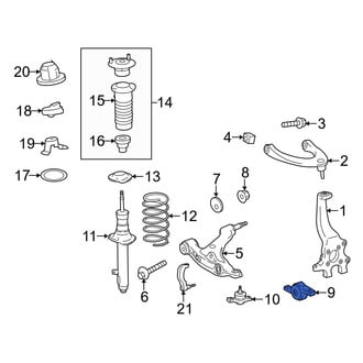 Lexus OE - Front Left Suspension Control Arm Bracket