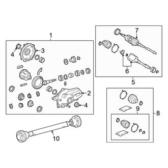 Lexus OE - Front Suspension - Carrier & Front Axles (AWD)
