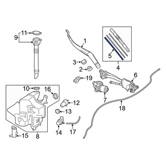 Lexus OE - Front Right Wiper Blade Refill