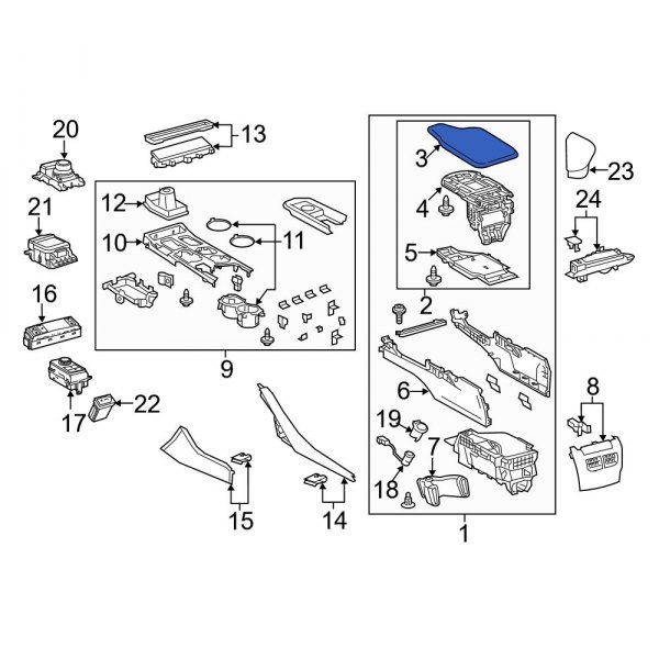 Console Armrest Cover