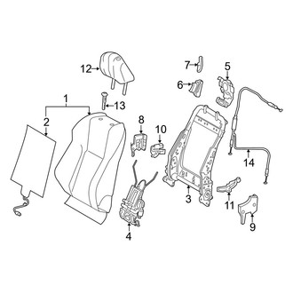 Lexus OE - Seats & Tracks - Driver Seat Components (Seat Back Components)
