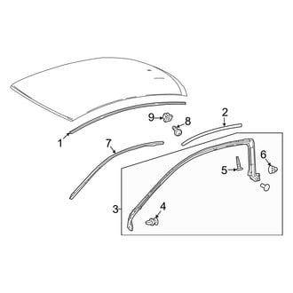 Lexus OE - Roof - Exterior Trim (W/O Sunroof)