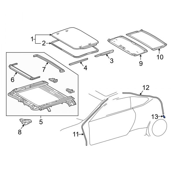 Sunroof Drain Hose Grommet