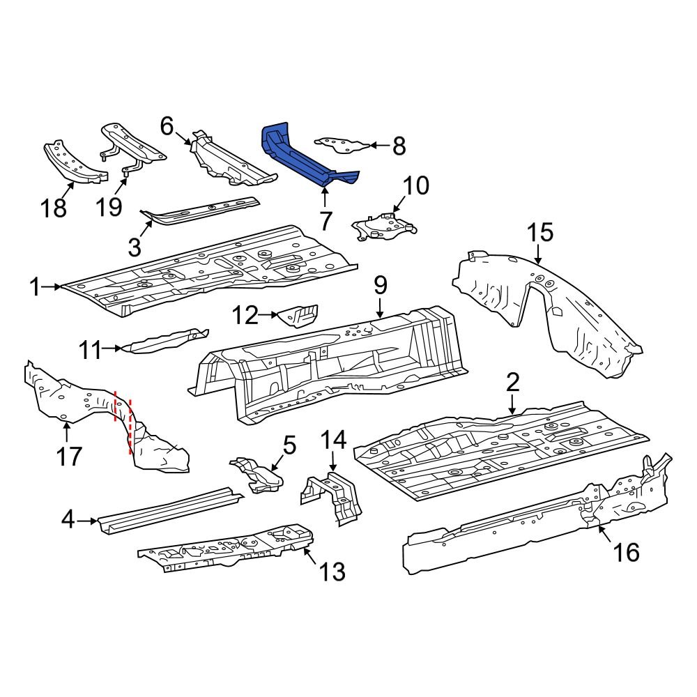 lexus-oe-5725530080-front-rearward-floor-pan-crossmember