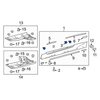 Lexus OE - Upper Rocker Panel Molding Clip
