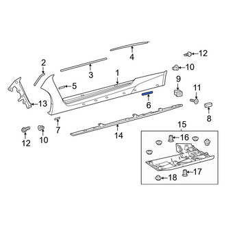 Lexus OE - Lower Rocker Panel Molding Seal