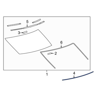 Lexus OE - Rear Back Glass Seal