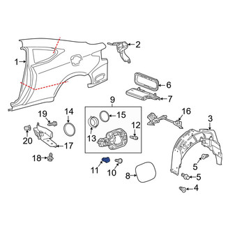Lexus OE - Left Fuel Filler Door Grommet