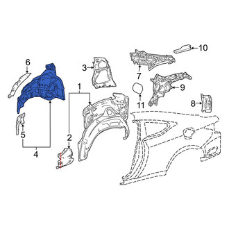 Lexus OE - Rear Left Inner Wheel Housing Side Panel