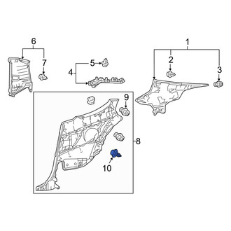 Lexus OE - Partition Panel Clip