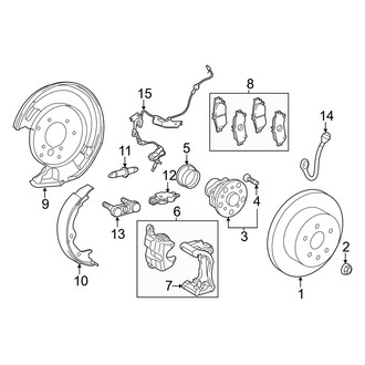 Lexus OE - Rear Suspension - Brake Components