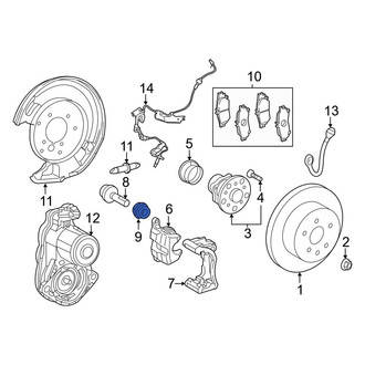 Lexus OE - Rear Disc Brake Caliper Pin Boot