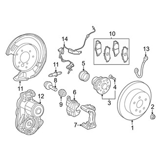 Lexus OE - Rear Suspension - Brake Components